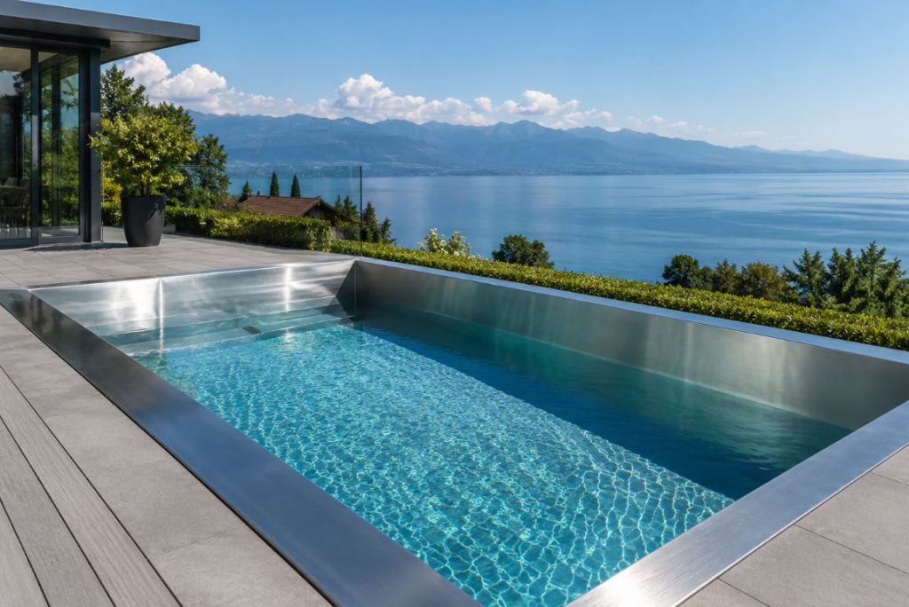 Piscine en inox en Suisse
